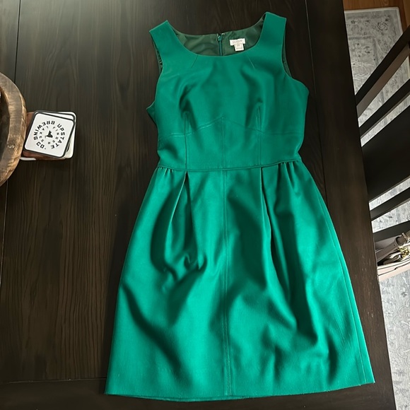 J Crew 00 Green Dress - Picture 1 of 5